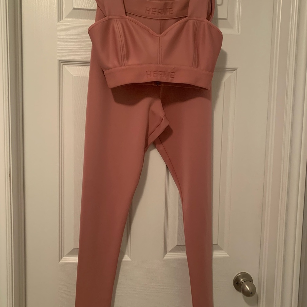 Herve Léger Pink Activewear Set